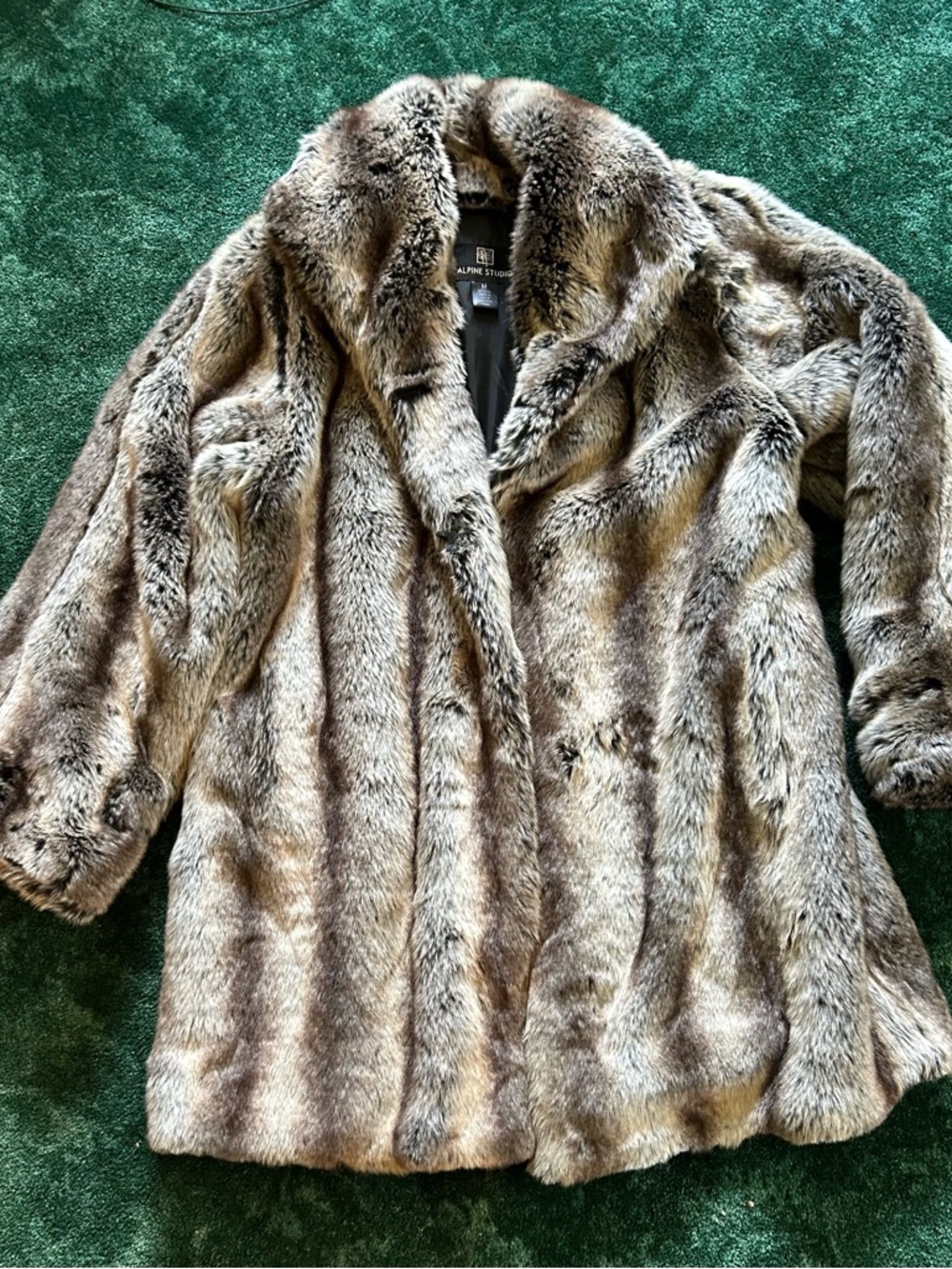 Vintage Alpine Studio Faux Fur Long Coat Women’s Medium - Picture 9 of 9